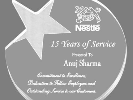 Acrylic Star Trophy - Customizable Awards for Excellence