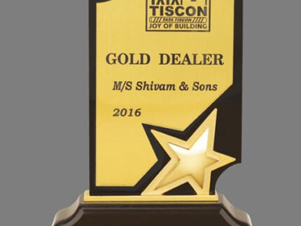 Wooden Base Acrylic Star Trophy - Elegant Customizable Awards