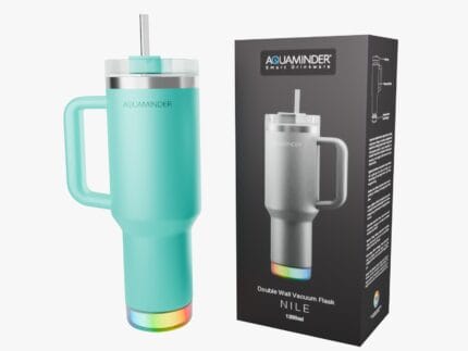 1.2L Stainless Steel Tumbler with Handle, Straw & Spill-Proof Lid  Drinkware