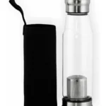 Glass Te Infuser Bottle with Black Cover Custom Stainless Steel