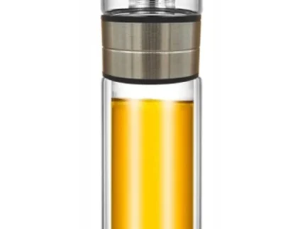 Double Wall Glass Tea Infuser Bottle - Custom Stainless Steel