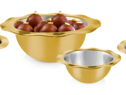 Belly Dessert Bowl 5 Pcs Set – Premium Stainless Steel Gold Finish | AdiGiftSolution