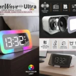 TimeWave Ultra – Large Digital Clock with Bluetooth Speaker, Mobile Stand & RGB Lights | Mirror Display, FM & TF Card Support | 1200mAh Battery