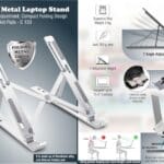 Folding Metal Laptop Stand with 7 Angle Adjustment