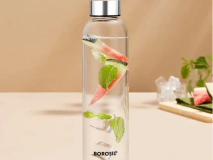 Borosil Crysto Slim Glass Bottle 550ml – Premium Corporate Gift for Bulk B2B Orders