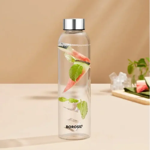 Borosil Crysto Slim Glass Bottle 550ml