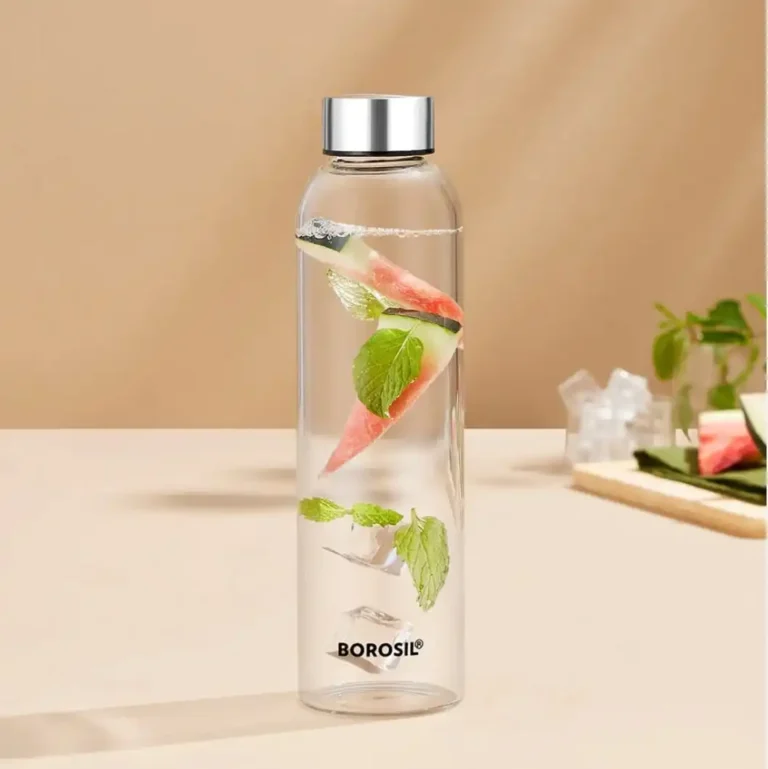 Borosil Crysto Slim Glass Bottle 550ml