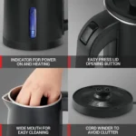 Milton 0.8L Electric Kettle with Stainless Steel Inner Body