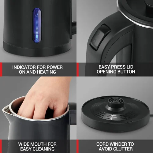 Milton 0.8L Electric Kettle with Stainless Steel Inner Body